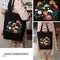 Canvas Tote Bag Embroidery Kit with Pattern for Beginners, Arts and DIY Crafts Kits for Adults, Include Instructions Embroidery Bag, Embroidery Hoops, Color Threads and Tool (Black)